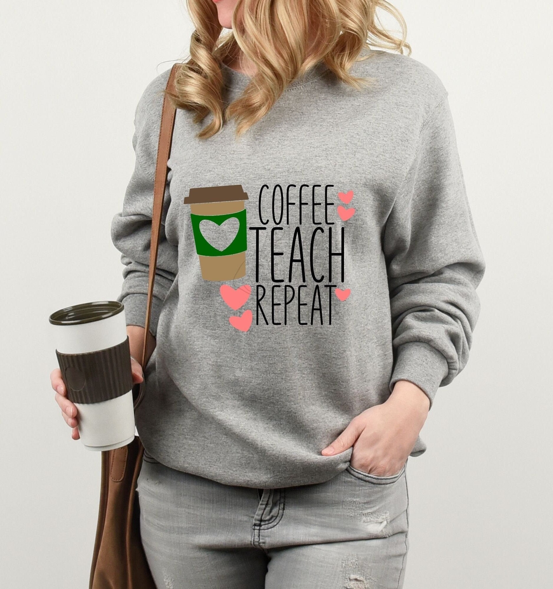 Coffee Teach Repeat SVG, Teacher SVG, Teacher Shirt Svg, Back to School ...
