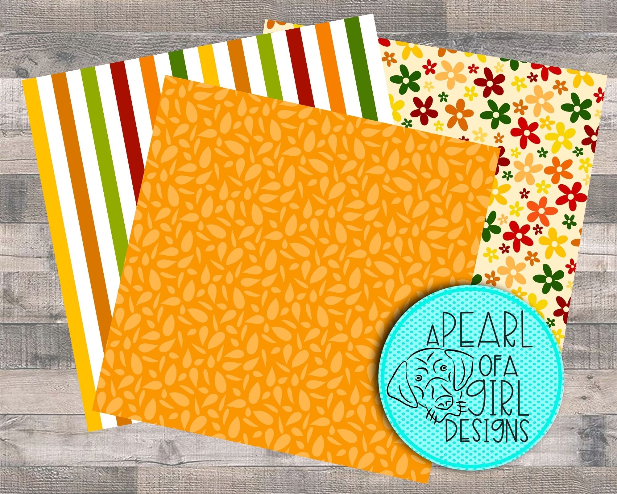 Hello Fall Digital Paper Pack, Printable Paper, Autumn Colors ...