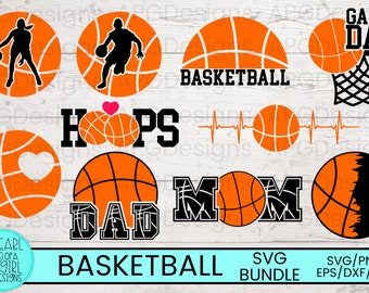 Basketball SVG Bundle, Basketball PNG Bundle, Basketball Mom SVG, Basketball Clipart, Basketball Silhouette Svg, Team Shirt, Cricut Cut File