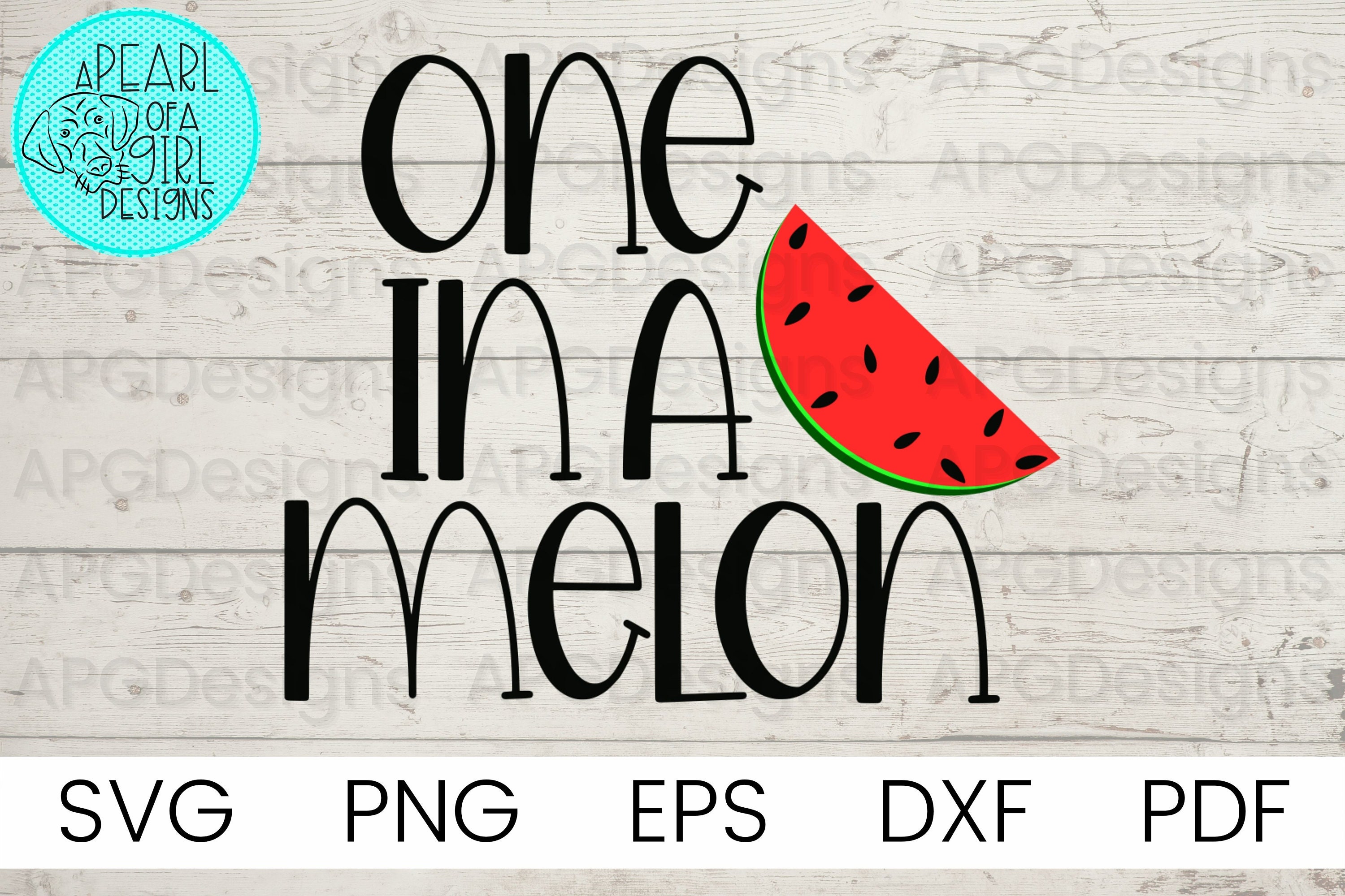 One in A Melon SVG, Summer Svg, Watermelon Svg, Sublimation PNG ...