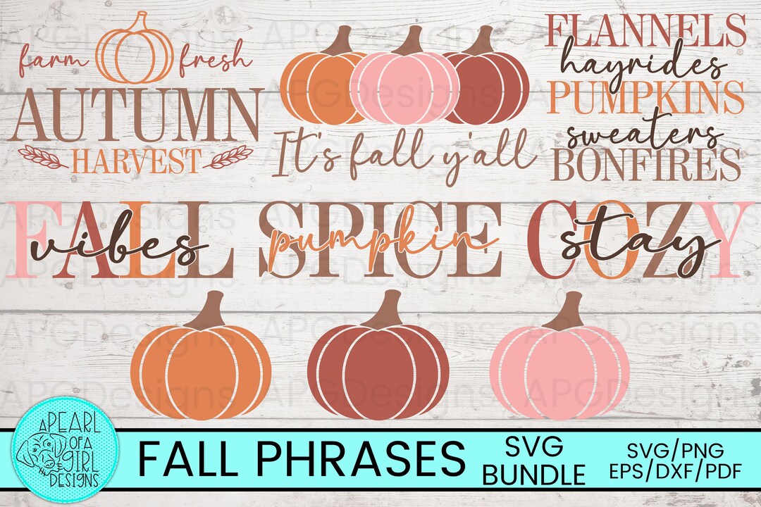 Fall SVG Bundle, Fall Phrases SVG, Cozy Vibes SVG, Fall Vibes Png ...