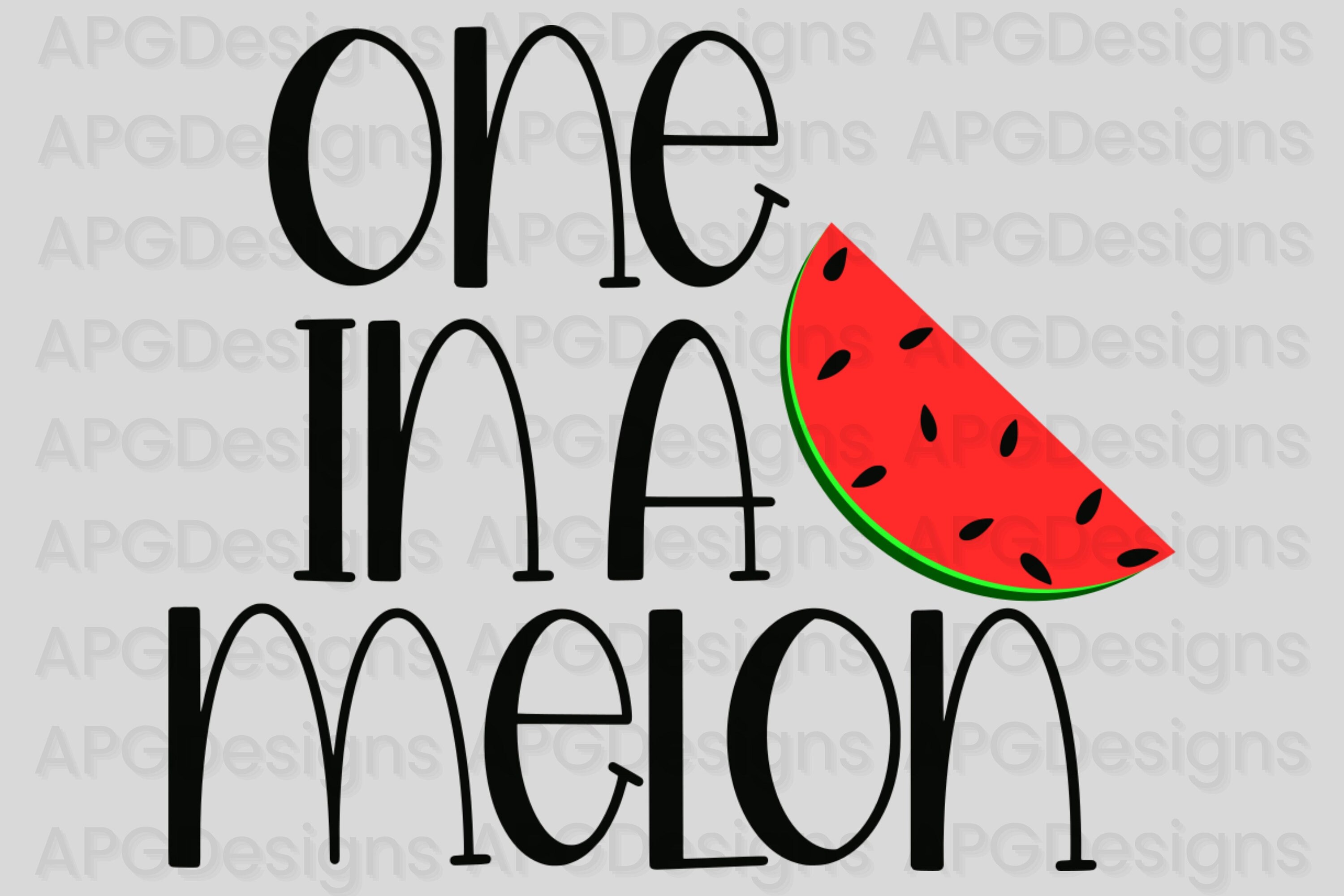 One in A Melon SVG, Summer Svg, Watermelon Svg, Sublimation PNG ...