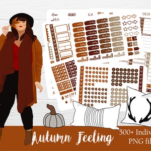 Autumn Feeling | Digital Stickers | Digital Journal and Planner | Instant download | PNG Stickers for Goodnotes | iPad