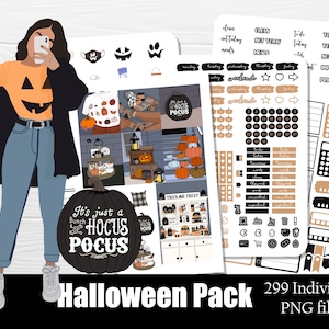 Halloween Kit | Digital Stickers | Digital Journal and Planner Stickers | Instant download | PNG Stickers for Goodnotes | iPad
