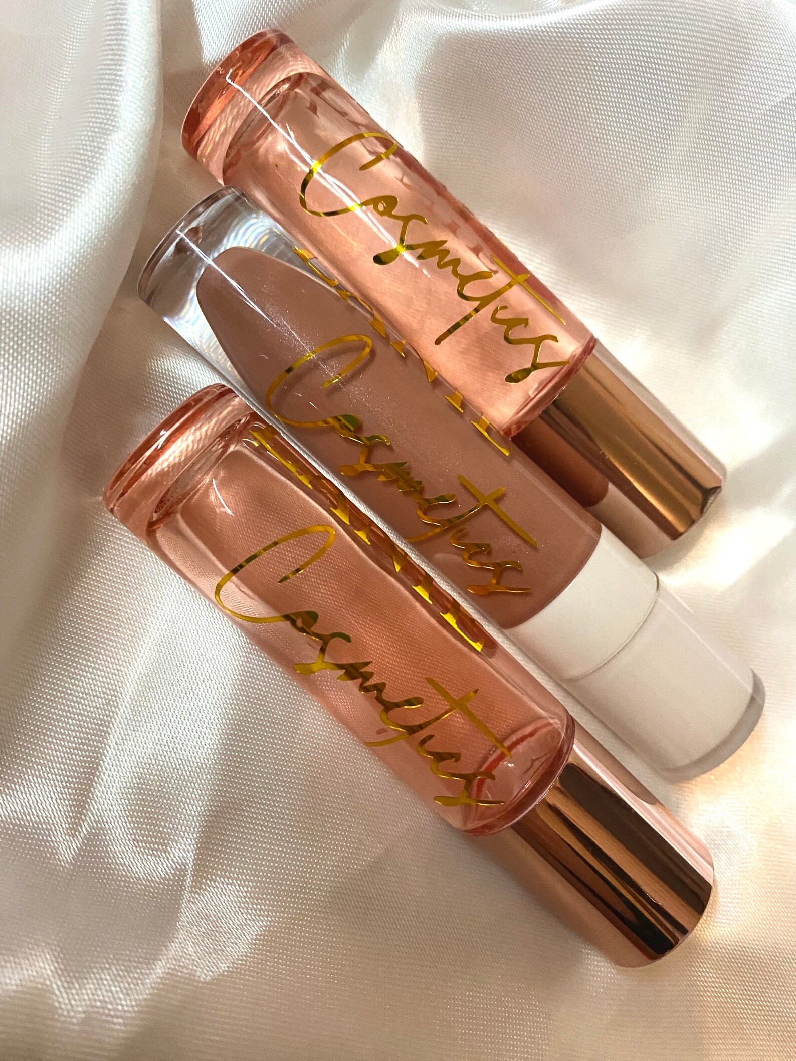 Premium Vinyl lip gloss stickers/labels glitter vinyl Etsy