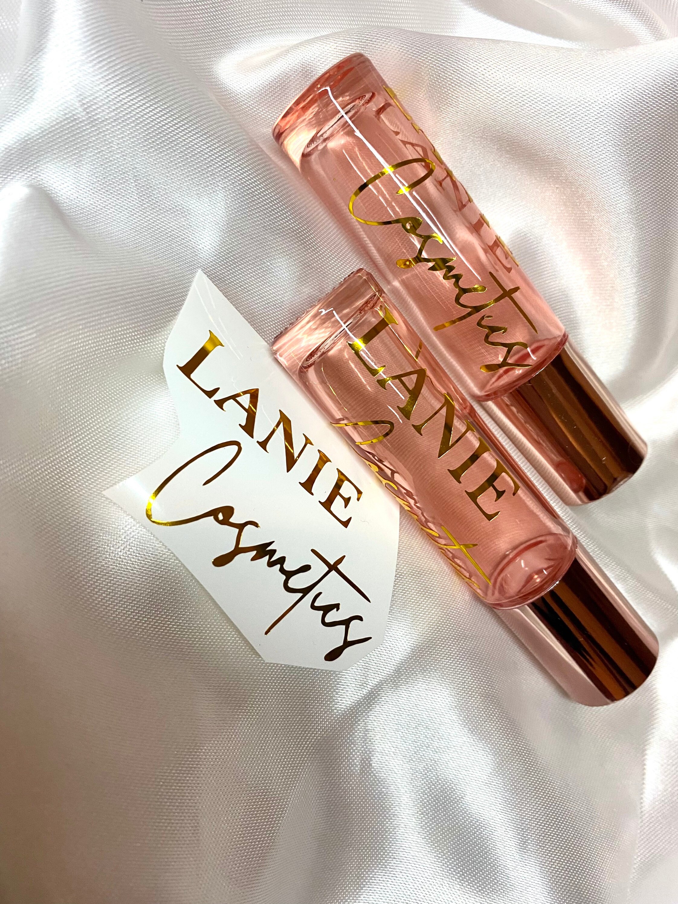 Premium Vinyl lip gloss stickers/labels glitter vinyl Etsy