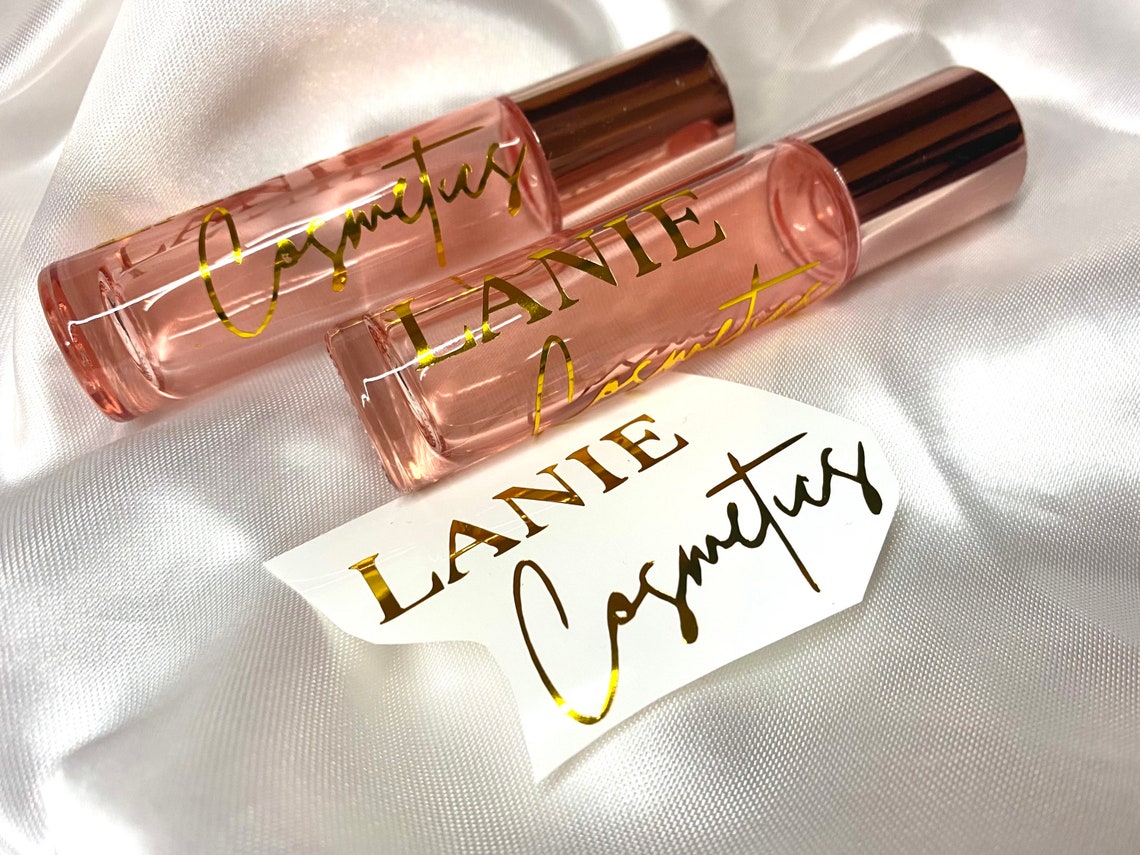 Premium Vinyl lip gloss stickers/labels glitter vinyl Etsy