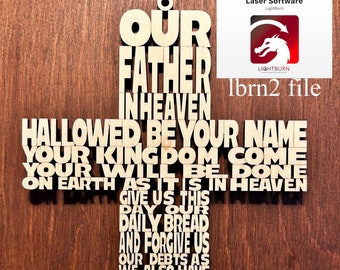 The Lords Prayer Lightburn Cut Datei (ESV Version)