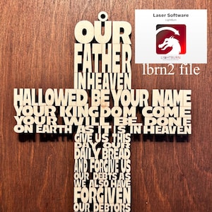 The Lords Prayer Lightburn Cut File (ESV Version)