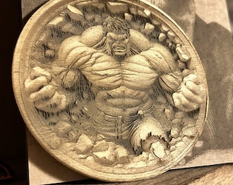 Wood Super Hero 3d Illusion magnet