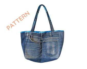 MUSTER: Upcycling Jeans Tasche | Recycelte Jeans Tasche
