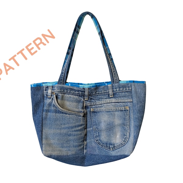 PATTERN: Upcycled Jean Bag | Recycled Denim Bag