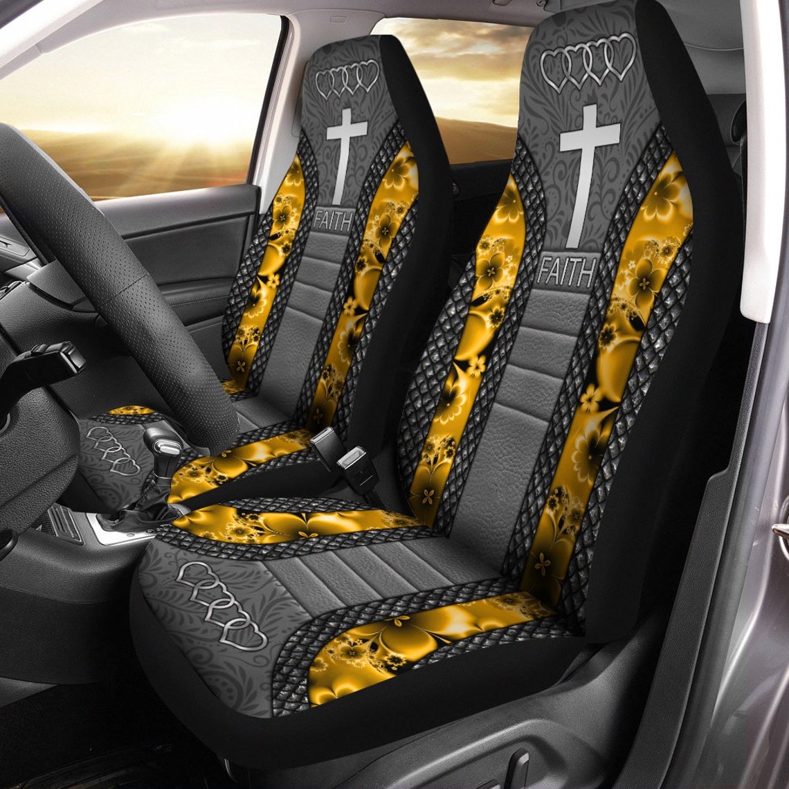 Faith In God Car Seat Covers Custom Front Car Seat Covers Etsy