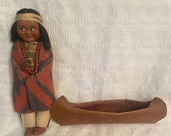 Vintage 1900-1950 Skookum Native American Indian BULLY GOOD Doll Patented In USA