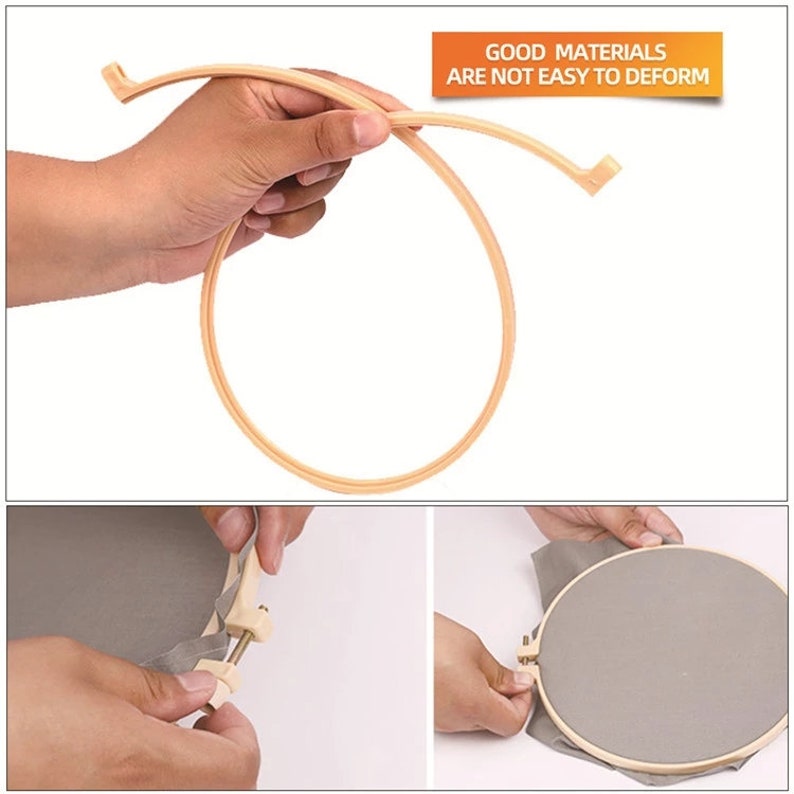 20 cm hoop Floral Embroidery craft kit with a beautiful floral pattern
