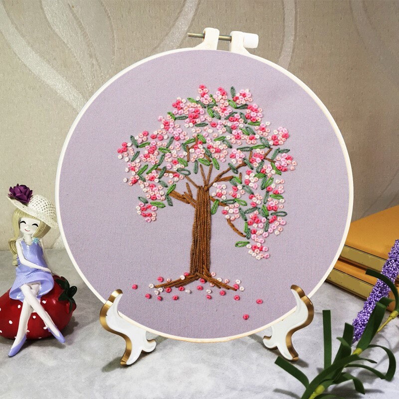 Pink Blossom Embroidery Craft Kit With an Enchanting Pattern - Etsy UK