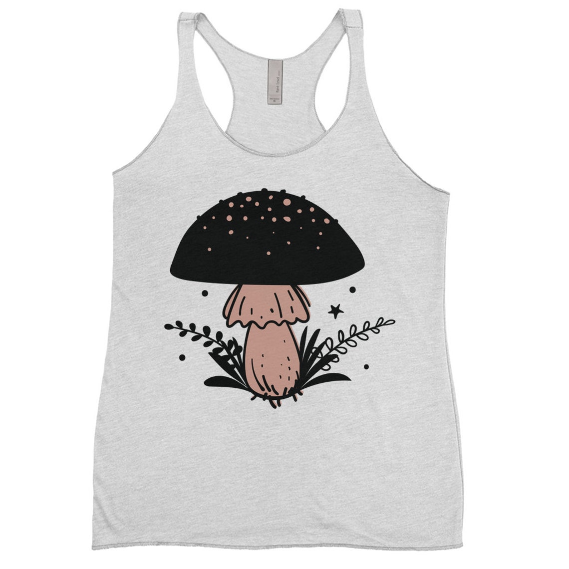 Mystical Mushroom Tank Top Mushroom & Ferns Tank Top Etsy