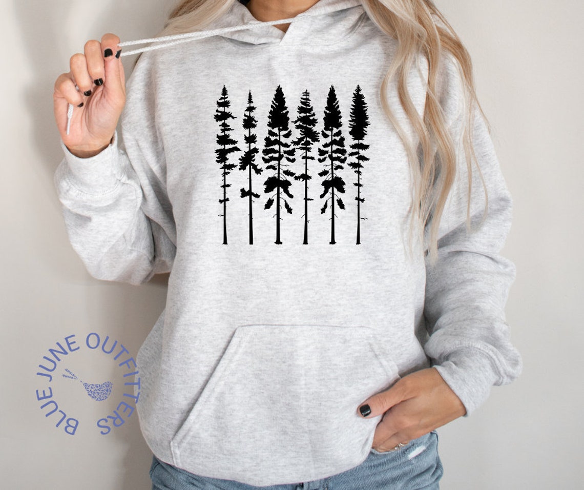Trees Nature Hoodie Unisex Hooded Sweatshirt Forest Hoodie Etsy