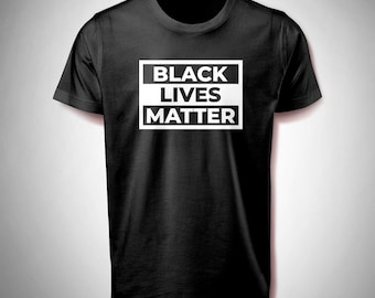 T-shirt 'Black lives Matter' Inscription dans le rectangle