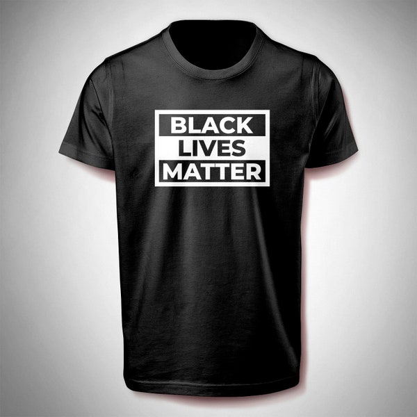 T-Shirt 'Black lives Matter' Schriftzug im Rechteck