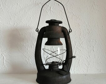 Vintage LED Kerosinlaterne Camping Lampe Öl Licht für Outdoor Silber