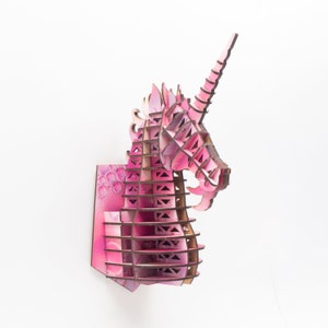 Unicorn Walltree in hdf and uv printed with LED lights and remote remote control