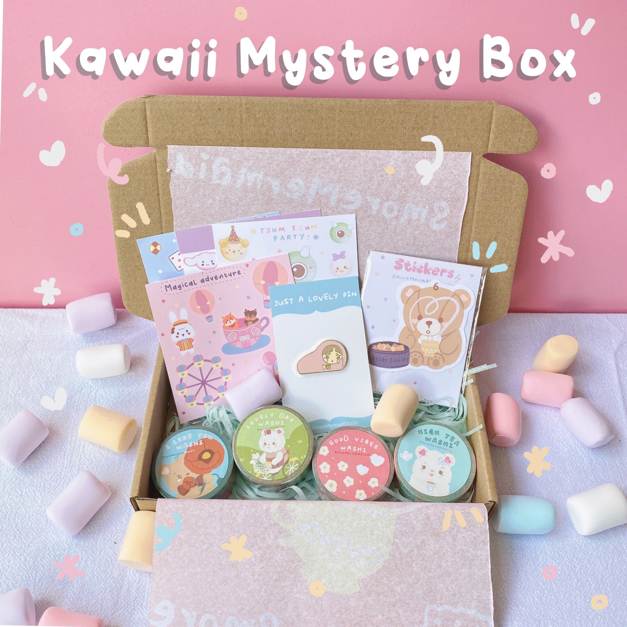 Kawaii Mystery Box Stationery Grab bag Kawaii gift for Etsy