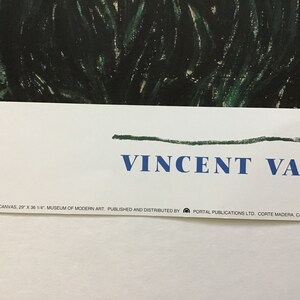 Vincent Van Gogh the Starry Night Museum of Modern Art 1992 Print of ...