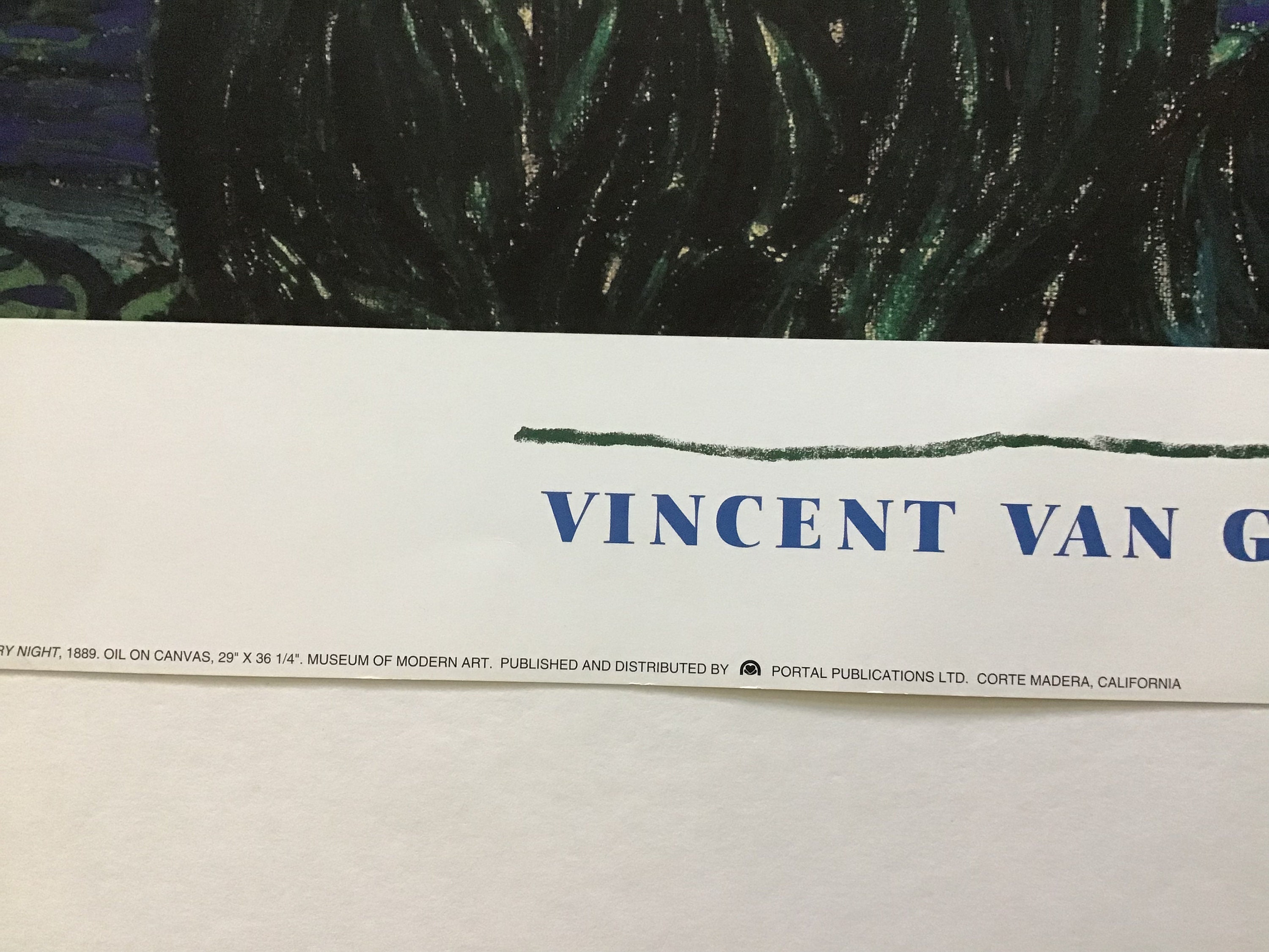 Vincent Van Gogh the Starry Night Museum of Modern Art 1992 Print of ...