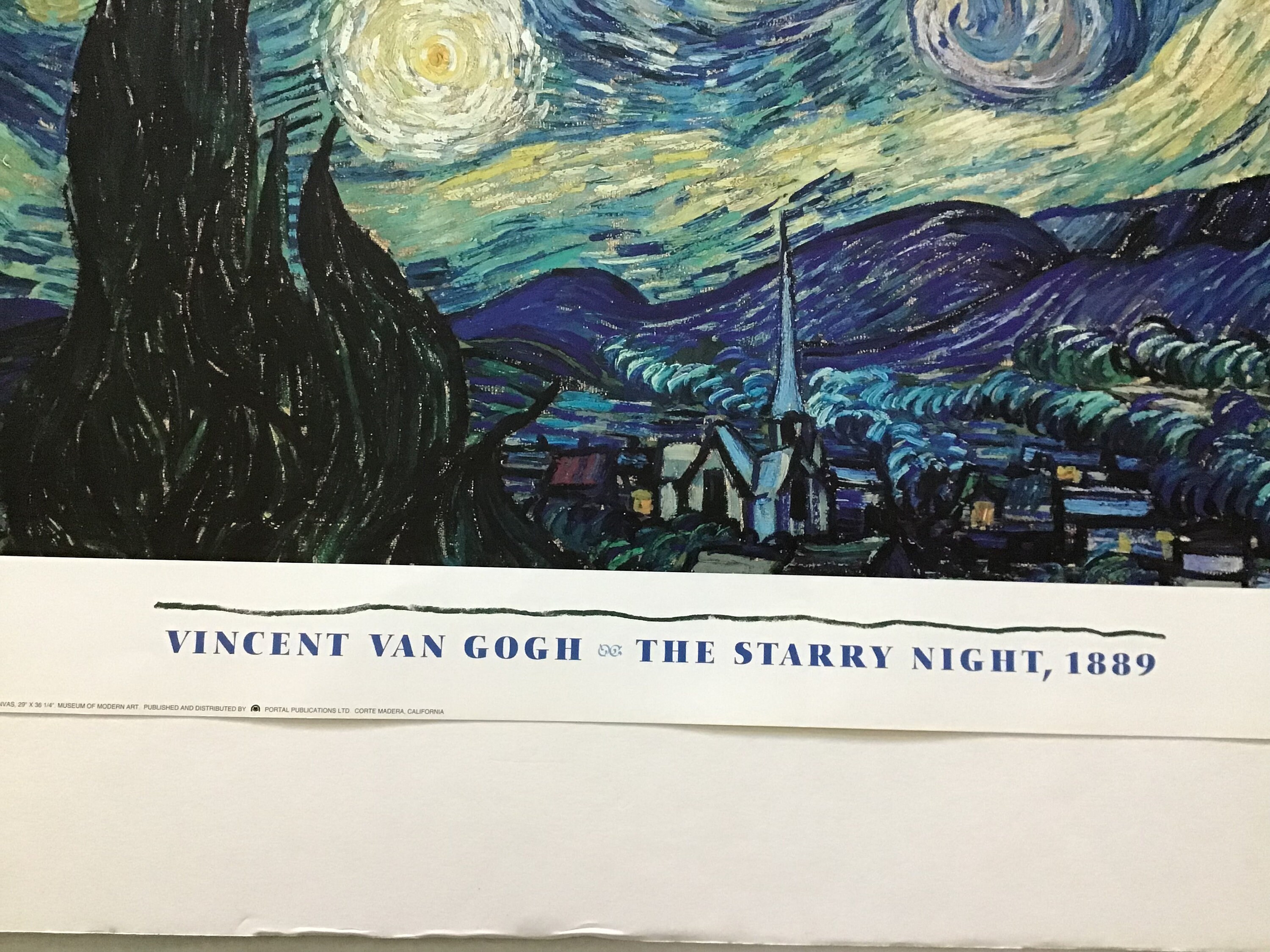 Vincent Van Gogh the Starry Night Museum of Modern Art 1992 - Etsy