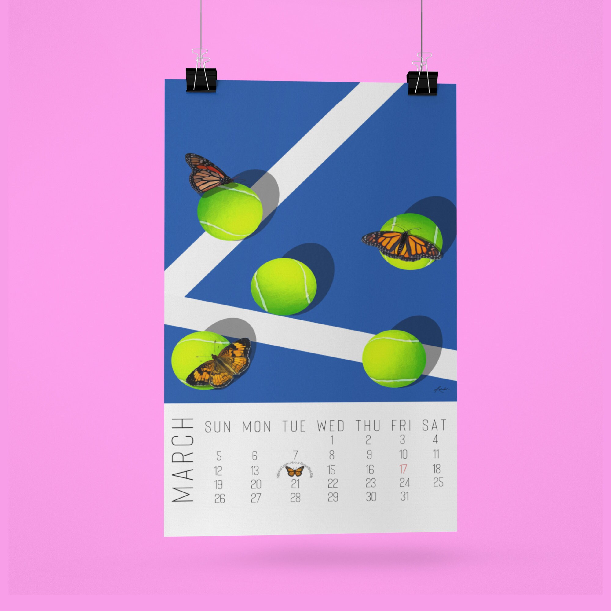 2023 Poster Calendar Wildlife Calendar Monthly Calendar Animal Calendar