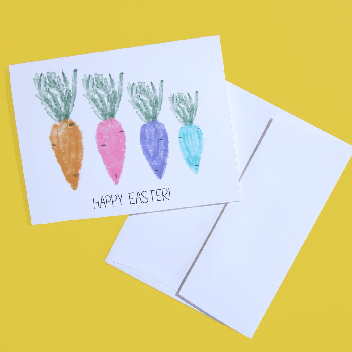 Happy Easter Card Watercolor Carrot Easter Card 6 PACK 5.5 X 4.25 Etsy
