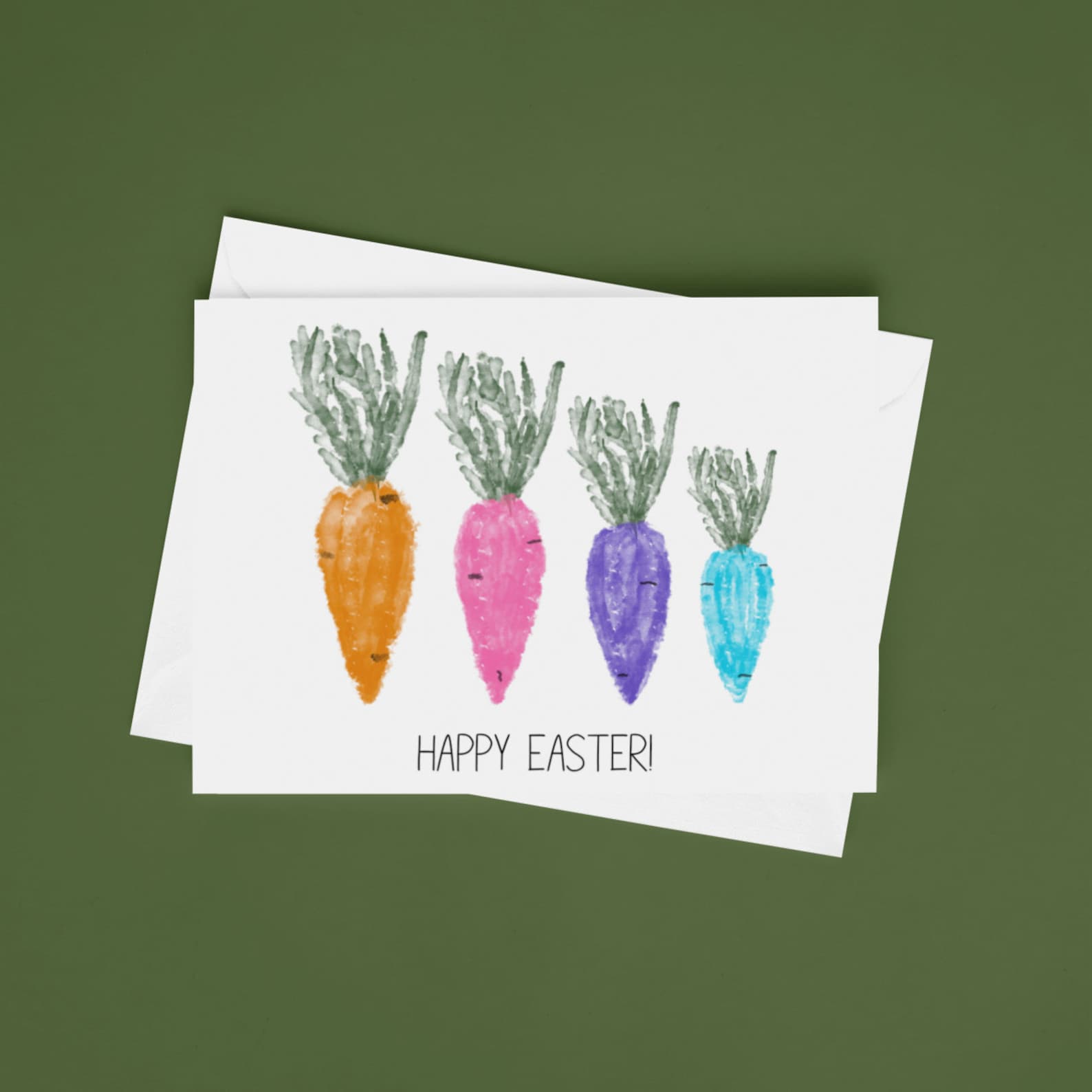Happy Easter Card Watercolor Carrot Easter Card 6 PACK 5.5 X 4.25 Etsy