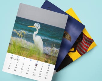Desk Calendar 2026  | 5x7 Wildlife Monthly Poster Calendar | Calendar For 2026| Art Calendar