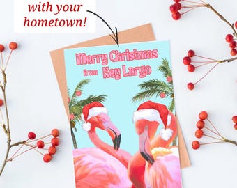 Custom Holiday Beach Cards 6 Pack | Personalized Holiday Greeting Cards | Beach Inspired Christmas Cards