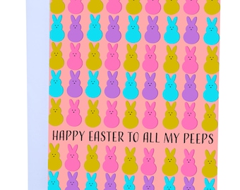 Happy Easter Peep Card | Happy Easter To All My Peeps Cards | Easter Cards | Easter Peeps