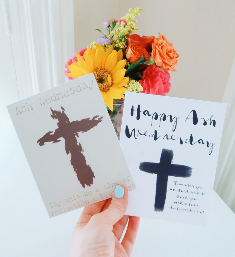Happy Ash Wednesday / Lent Bible Verse Cards 6 PACK Ash Wednesday