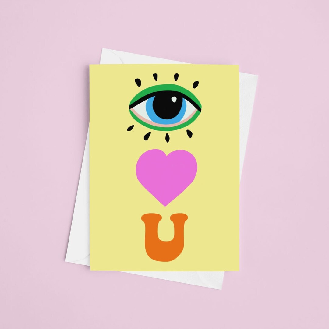EYE Love You Personalized Valentines Day Card - Etsy.de