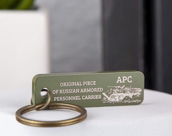 Christmas Mens Keychain, Custom mens keychain from piece of destroyed russian carrier, Ukrainian keychain, Trident keyring for dad
