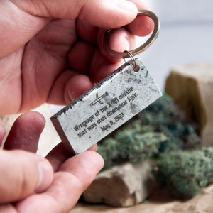 Piece of Downed Missile X-101 Recycled in Ukraine Brutalist Keychain for Dad Custom Key Chain Ukraine War Trophy Military Gift for Him image 6