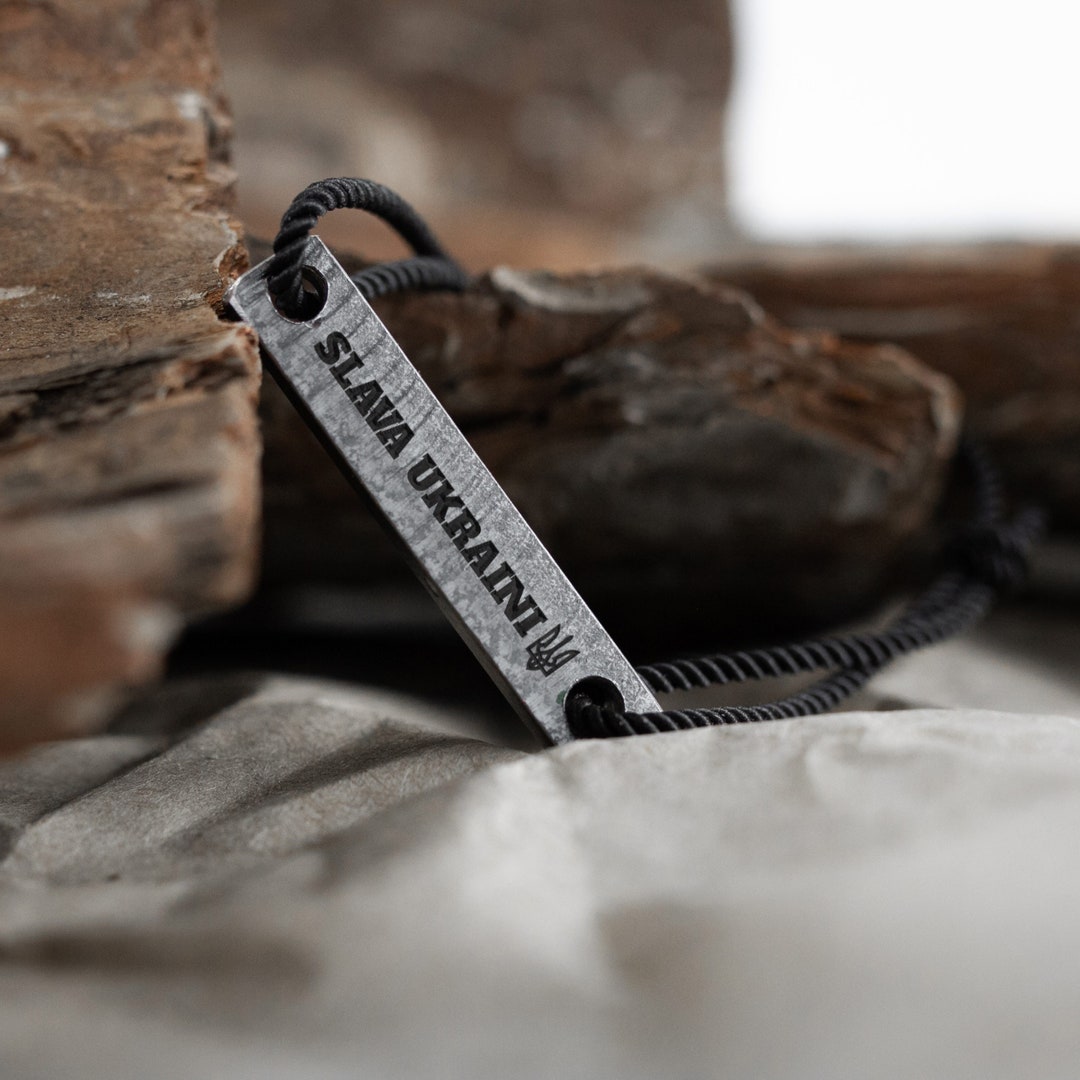 Slava Ukraini Bracelet for Men, Azovstal Bracelet, Ukraine Jewelry Mens