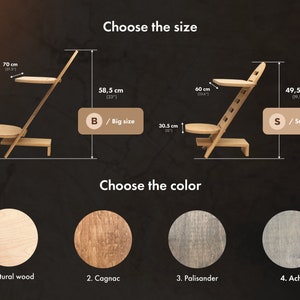 May include: A wooden cat tree with two platforms and a ladder. The cat tree is available in two sizes: big and small. The cat tree is available in four colours: natural wood, cognac, palisander, and ach.