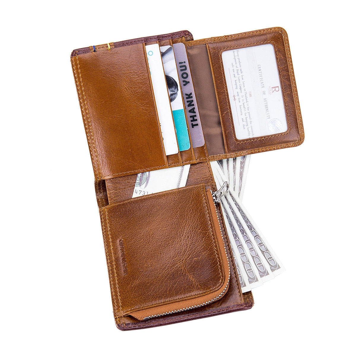 ENZODESIGN Top Grain Leather Sporty Wallet Zip Coin Etsy