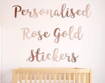 Rose Gold Wall Decal Etsy