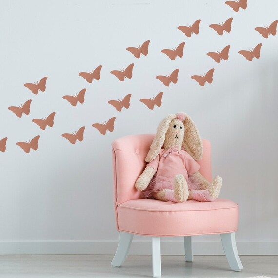 Rose Gold Butterfly Stickers Rose Gold Butterfly Wall - Etsy