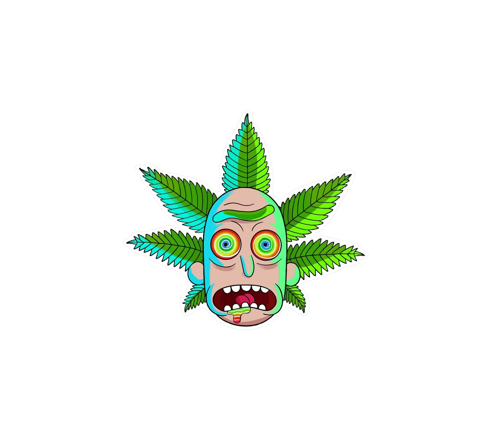 Rick and Morty / Weed Marijuana Stick / Decals Weather