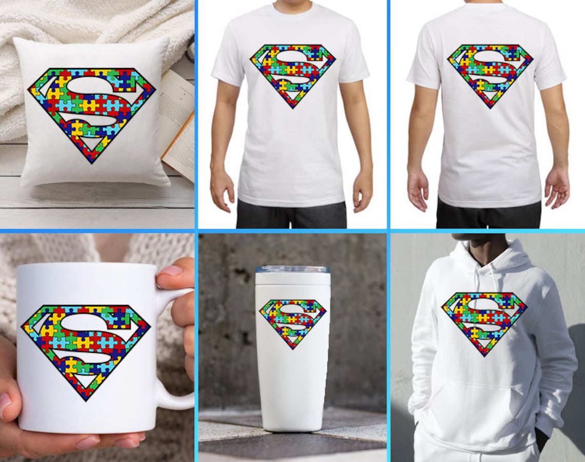 Autism Awareness Superman Style Logo PNG Fichier numérique | Etsy