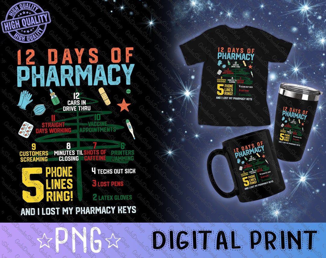 Pharmacist Png, 12 Day of Pharmacy, Png Printable, Rx Pharmacist ...