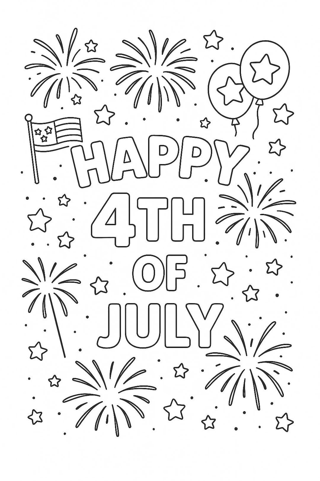 4th of July Coloring Book: Patriotic Kids Activities (PDF Download) - Etsy