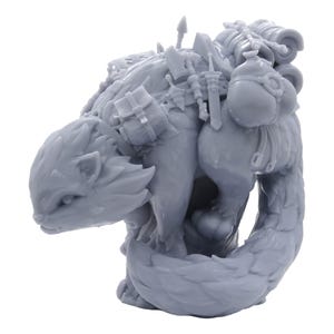 Giant Cat Hauler w skali 32 mm: Mount Catfolk Companion Trader, model miniaturowy do malowania, gry planszowe i dioramy – Catfolk Heroes